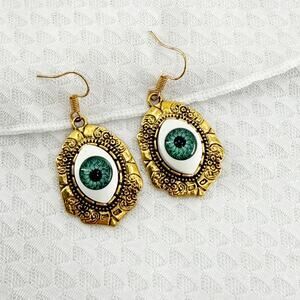 Realistic Resin Domed Eyeball Dangle Earrings